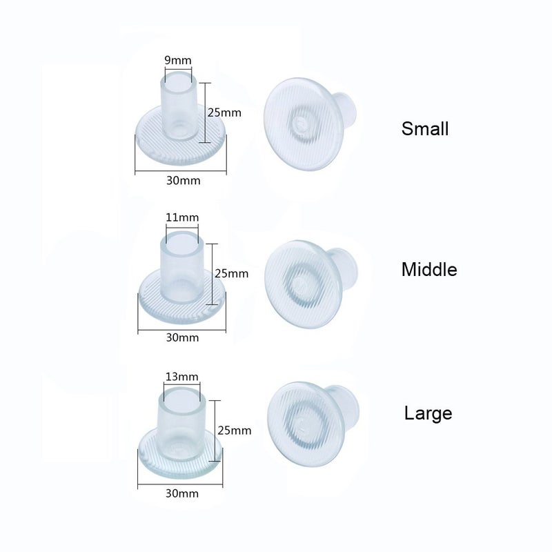 TKMOS 9 Pairs Clear High Heel Protectors Heel Stoppers for Wedding Mates Bridesmaid(Small/Middle/Large) - Image 3